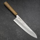 Gyuto Silver Steel #3 Nashiji Olive Handle 210mm (8.3”)-[Musashi]-[Japanese-Kitchen-Knives]