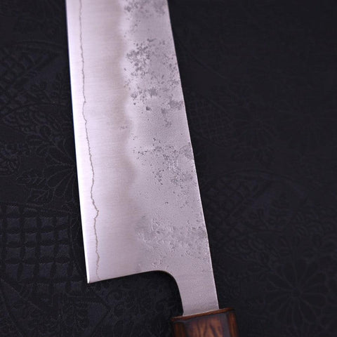 Gyuto Silver Steel #3 Nashiji Sumi Urushi Handle 210mm-[Musashi]-[Japanese-Kitchen-Knives]