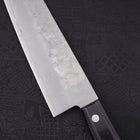 Gyuto Silver Steel #3 Nashiji Western Purple Handle 210mm-[Musashi]-[Japanese-Kitchen-Knives]