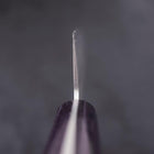 Gyuto Silver Steel #3 Nashiji Western Purple Handle 210mm-[Musashi]-[Japanese-Kitchen-Knives]