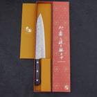 Gyuto Silver Steel #3 Nashiji Western Purple Handle 210mm-[Musashi]-[Japanese-Kitchen-Knives]