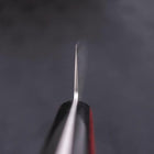 Gyuto Silver Steel #3 Nashiji Western Red Handle 210mm-[Musashi]-[Japanese-Kitchen-Knives]