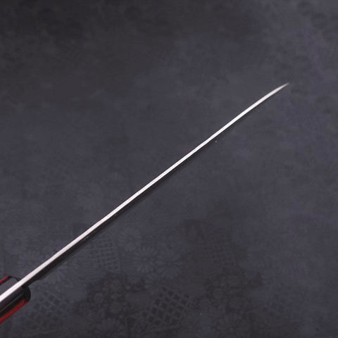 Gyuto Silver Steel #3 Nashiji Western Red Handle 210mm-[Musashi]-[Japanese-Kitchen-Knives]