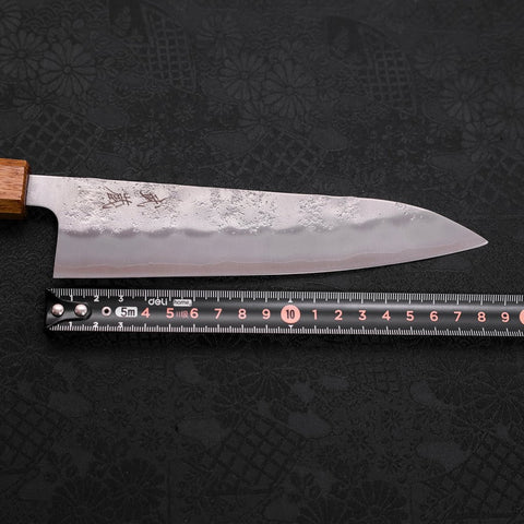 Gyuto Silver Steel #3 Nashiji Yaki Urushi Handle 180mm (7”)-[Musashi]-[Japanese-Kitchen-Knives]