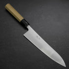 Gyuto Silver Steel #3 Polished Buffalo Magnolia Handle 210mm (8.3”)-[Musashi]-[Japanese-Kitchen-Knives]