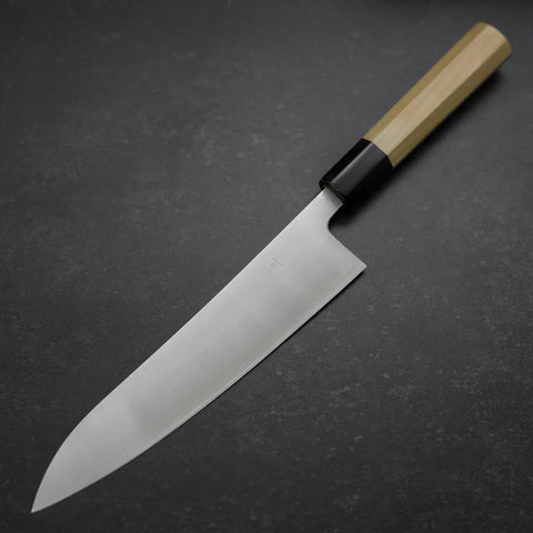 Gyuto Silver Steel #3 Polished Buffalo Magnolia Handle 210mm (8.3”)