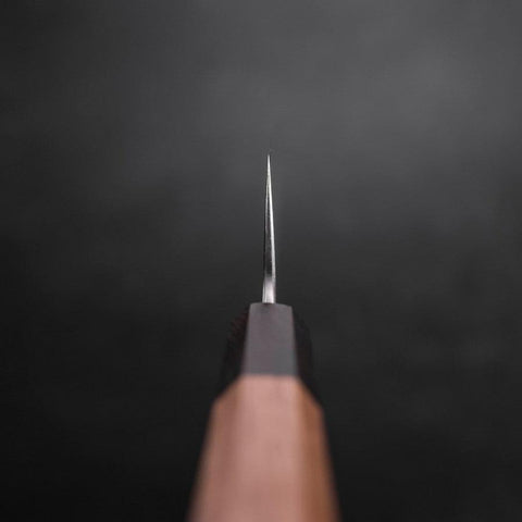 Gyuto Silver Steel #3 Polished Walnut Handle 210mm-[Musashi]-[Japanese-Kitchen-Knives]