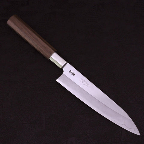 Gyuto Silver Steel #3 Walnut Handle 180mm-[Musashi]-[Japanese-Kitchen-Knives]