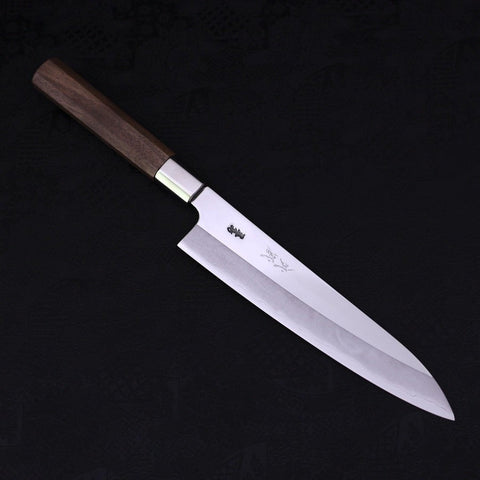 Gyuto Silver Steel #3 Walnut Handle 210mm-[Musashi]-[Japanese-Kitchen-Knives]