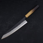 Gyuto Stainless Clad Blue Super Kurouchi Nashiji Yaki Urushi Handle 240mm-[Musashi]-[Japanese-Kitchen-Knives]