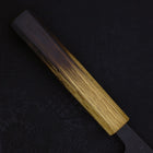 Gyuto Stainless Clad Blue Super Kurouchi Nashiji Yaki Urushi Handle 240mm-[Musashi]-[Japanese-Kitchen-Knives]