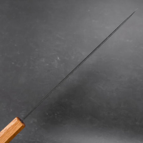 Gyuto Stainless Clad Blue Super Kurouchi Tsuchime Yaki Urushi Handle 240mm-[Musashi]-[Japanese-Kitchen-Knives]