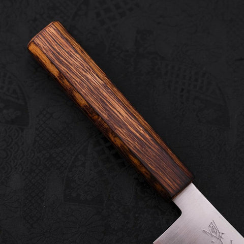 Gyuto Stainless Clad Blue Super Polished Sumi Urushi Handle 180mm-[Musashi]-[Japanese-Kitchen-Knives]