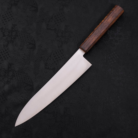 Gyuto Stainless Clad Blue Super Polished Sumi Urushi Handle 210mm-[Musashi]-[Japanese-Kitchen-Knives]