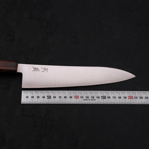 Gyuto Stainless Clad Blue Super Polished Sumi Urushi Handle 210mm-[Musashi]-[Japanese-Kitchen-Knives]
