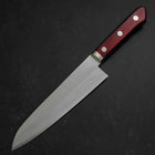Gyuto Stainless Clad Blue Super Polished Western Black Red Handle 180mm-[Musashi]-[Japanese-Kitchen-Knives]