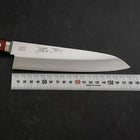 Gyuto Stainless Clad Blue Super Polished Western Black Red Handle 180mm-[Musashi]-[Japanese-Kitchen-Knives]