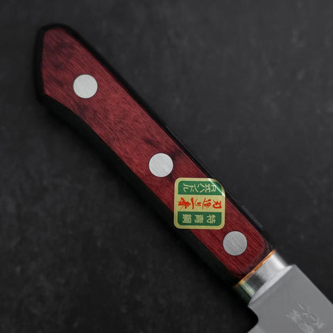 Gyuto Stainless Clad Blue Super Polished Western Black Red Handle 180mm-[Musashi]-[Japanese-Kitchen-Knives]