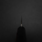 Gyuto Stainless Clad Blue Super Polished Western Black Red Handle 180mm (Tsuba-nashi)-[Musashi]-[Japanese-Kitchen-Knives]
