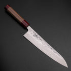 Gyuto Sweden Stainless Steel Nashiji Washi Damascus Walnut Handle 210mm-[Musashi]-[Japanese-Kitchen-Knives]