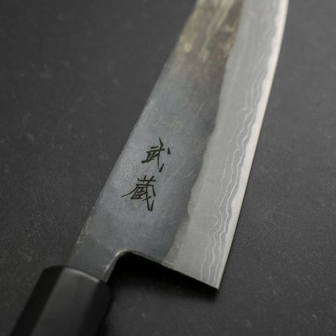 Gyuto V-Toku 2 Kurouchi Buffalo Ebony Handle 185mm-[Musashi]-[Japanese-Kitchen-Knives]