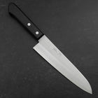 Gyuto VG-1 Polished Western Black Handle 180mm (Tsuba-nashi)-[Musashi]-[Japanese-Kitchen-Knives]