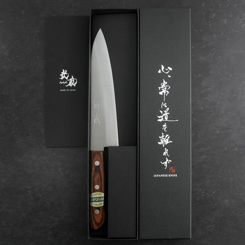 Cuchillo Gyuto VG-1 Pulido con Mango Occidental de Caoba 180mm