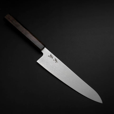 Gyuto VG-10 Damascus Ashwood Handle 195mm-[Musashi]-[Japanese-Kitchen-Knives]