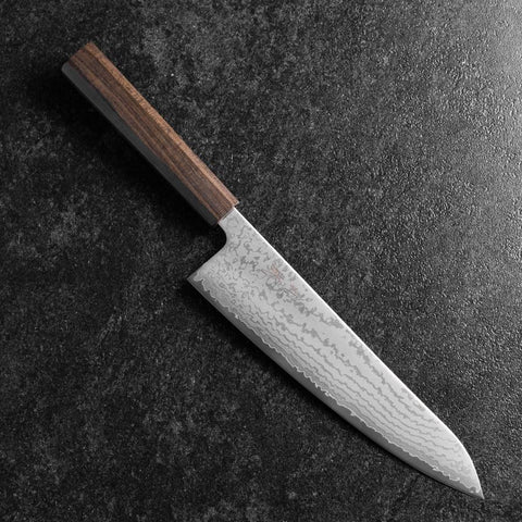 Gyuto VG-10 Damascus Ashwood Handle 210mm-[Musashi]-[Japanese-Kitchen-Knives]