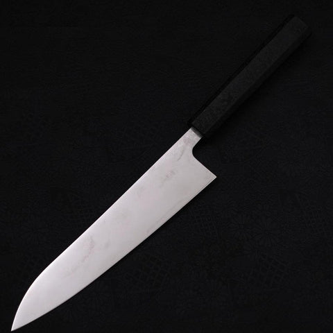 Gyuto VG-10 Damascus Black Ishime Urushi Handle 210mm-[Musashi]-[Japanese-Kitchen-Knives]