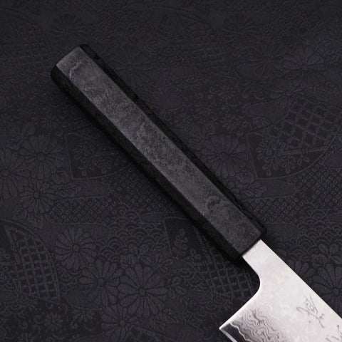 Gyuto VG-10 Damascus Black Ishime Urushi Handle 210mm-[Musashi]-[Japanese-Kitchen-Knives]