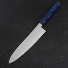 Gyuto VG-10 Damascus Blue Birch Handle 210mm (8.3”)-[Musashi]-[Japanese-Kitchen-Knives]