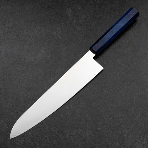 Gyuto VG-10 Damascus Blue Birch Handle 240mm (9.4”)-[Musashi]-[Japanese-Kitchen-Knives]