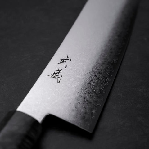 Gyuto VG-10 Damascus Gray Birch Handle 210mm (8.3”)-[Musashi]-[Japanese-Kitchen-Knives]