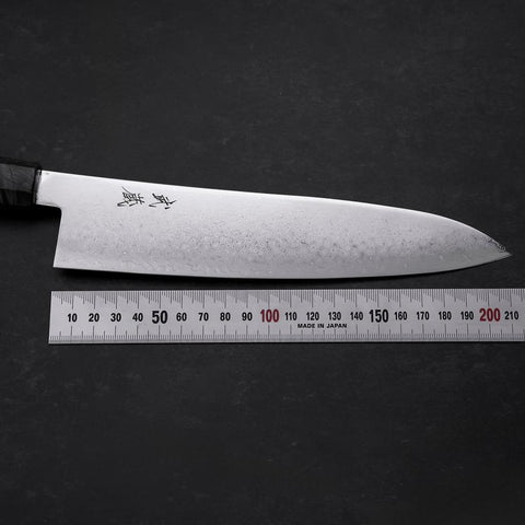 Gyuto VG-10 Damascus Gray Birch Handle 210mm (8.3”)-[Musashi]-[Japanese-Kitchen-Knives]