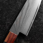 Gyuto VG-10 Damascus Shitan Ebony Handle 180mm (7”)-[Musashi]-[Japanese-Kitchen-Knives]