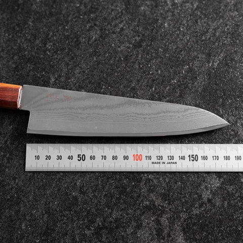 Gyuto VG-10 Damascus Shitan Ebony Handle 180mm (7”)-[Musashi]-[Japanese-Kitchen-Knives]