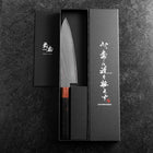 Gyuto VG-10 Damascus Shitan Ebony Handle 180mm (7”)-[Musashi]-[Japanese-Kitchen-Knives]