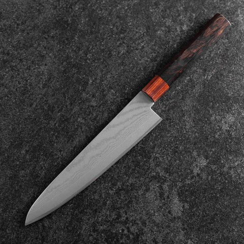 Gyuto VG-10 Damascus Shitan Ebony Handle 210mm (8.3”)-[Musashi]-[Japanese-Kitchen-Knives]