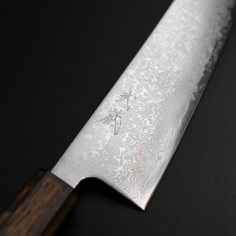 Gyuto VG-10 Damascus Sumi Urushi Handle 210mm (8.3”)-[Musashi]-[Japanese-Kitchen-Knives]