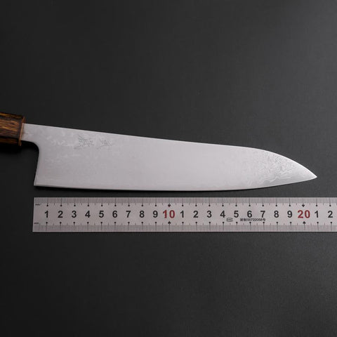 Gyuto VG-10 Damascus Sumi Urushi Handle 210mm (8.3”)-[Musashi]-[Japanese-Kitchen-Knives]