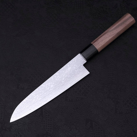 Gyuto VG-10 Damascus Walnut Handle 180mm-[Musashi]-[Japanese-Kitchen-Knives]