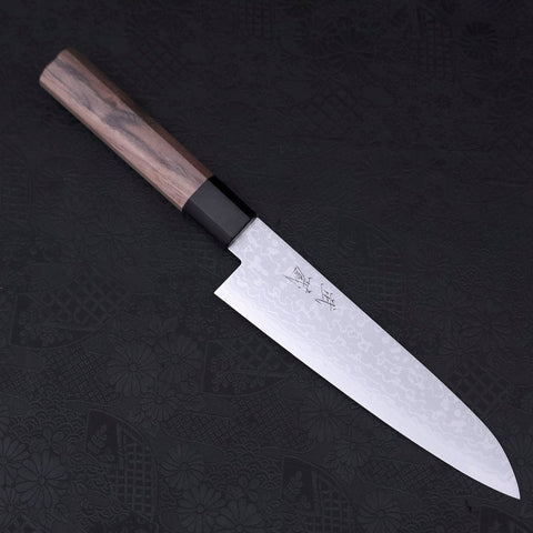 Gyuto VG-10 Damascus Walnut Handle 180mm-[Musashi]-[Japanese-Kitchen-Knives]