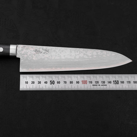 Gyuto VG-10 Damascus Western Black Handle 180mm-[Musashi]-[Japanese-Kitchen-Knives]