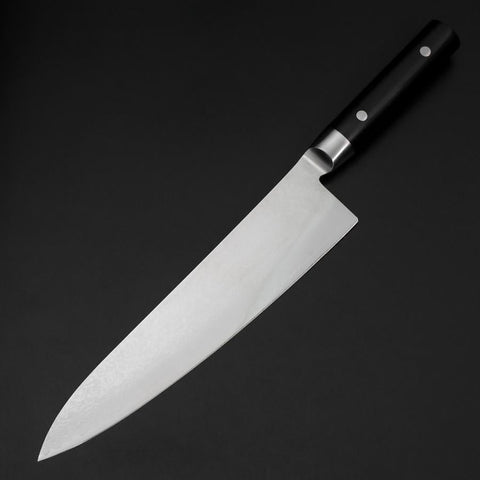 Gyuto VG-10 Damascus Western Black Round Handle 235mm (9.3”)-[Musashi]-[Japanese-Kitchen-Knives]