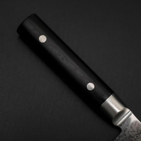 Gyuto VG-10 Damascus Western Black Round Handle 235mm (9.3”)-[Musashi]-[Japanese-Kitchen-Knives]