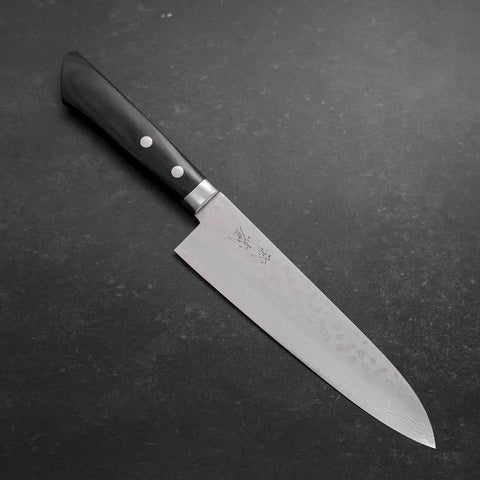 Gyuto VG-10 Damascus Western Dark Handle 180mm-[Musashi]-[Japanese-Kitchen-Knives]