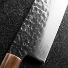Gyuto VG-10 Mirror Tsuchime Damascus Dark Pink Buffalo Maple Handle 210mm (8.3”)-[Musashi]-[Japanese-Kitchen-Knives]