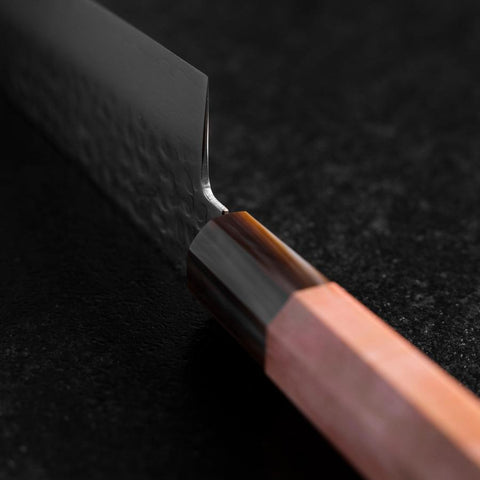 Gyuto VG-10 Mirror Tsuchime Damascus Light Pink Buffalo Maple Handle 210mm-[Musashi]-[Japanese-Kitchen-Knives]