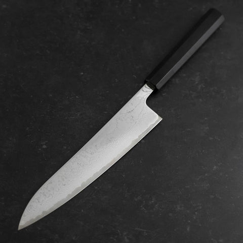Gyuto VG-10 Nickel Damascus Buffalo Ebony Handle 210mm-[Musashi]-[Japanese-Kitchen-Knives]